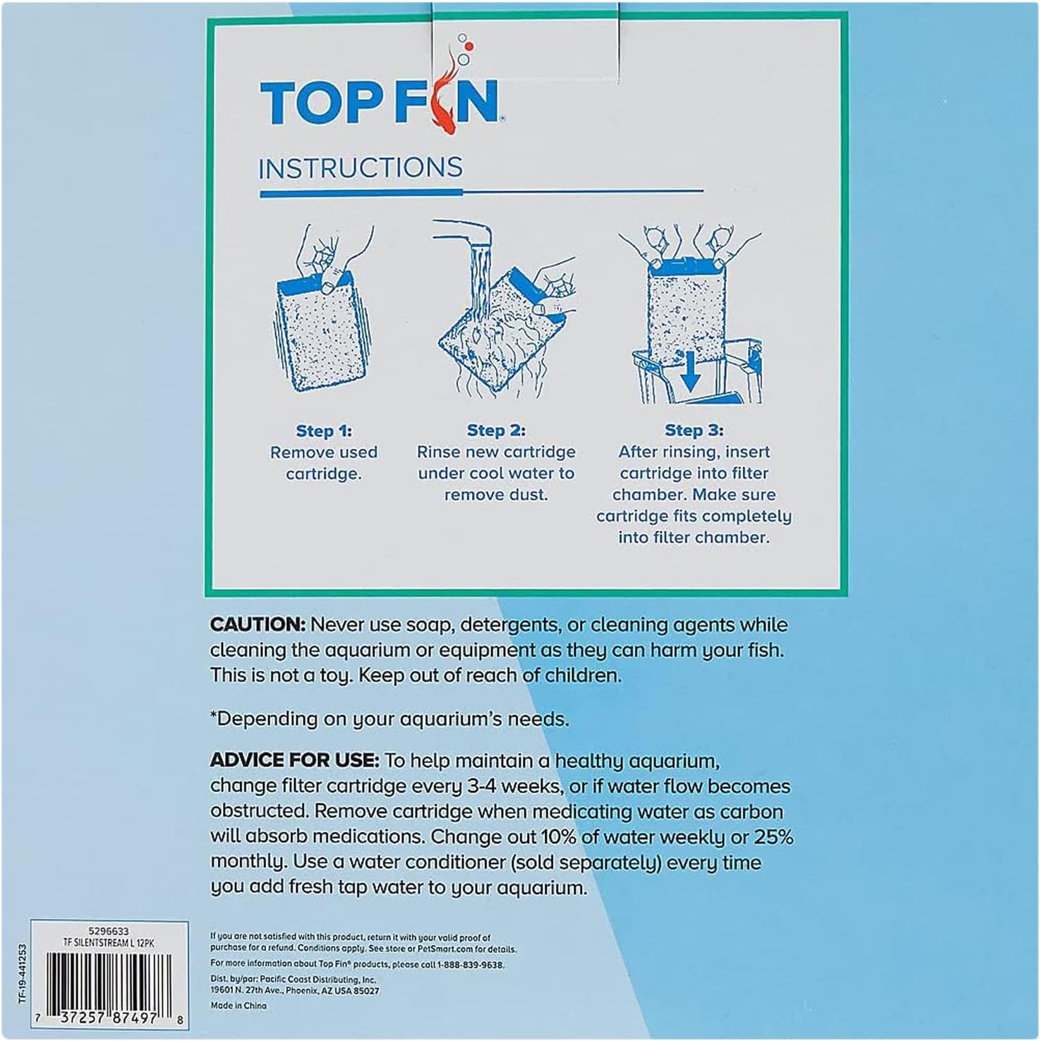 Top Fin Silenstream Large PF-L Filter Cartridges Refill